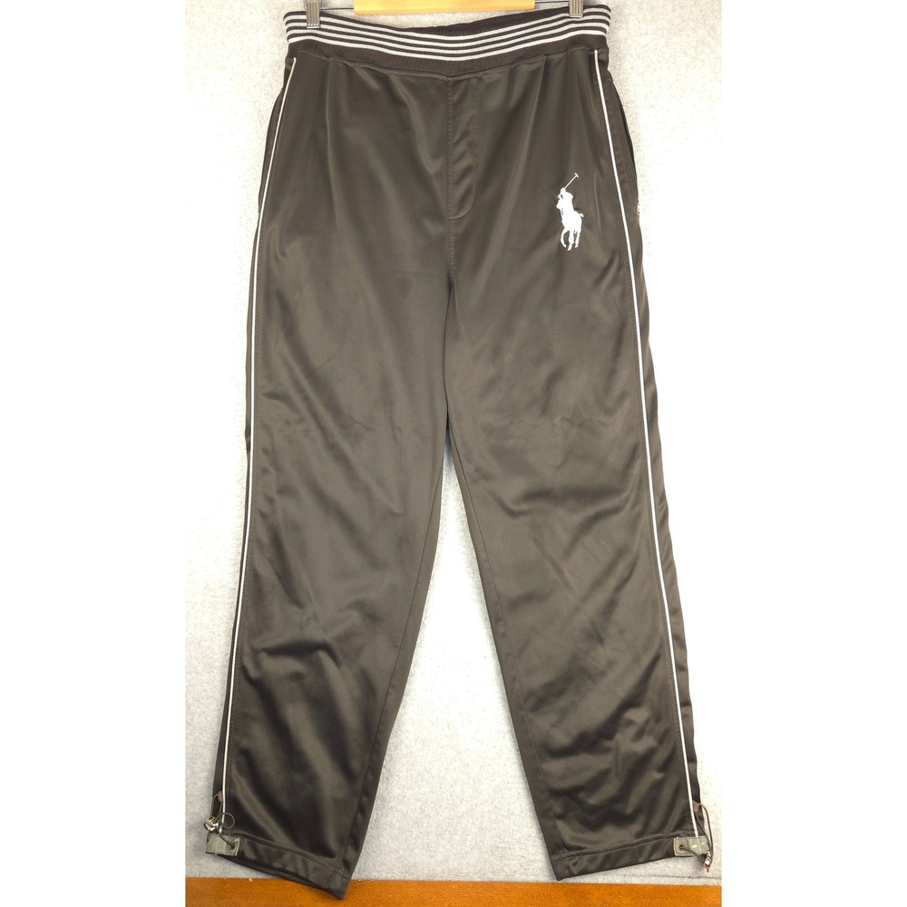 Polo Ralph Lauren Big Pony Tracksuit Brown White Stripe Jacket Pants Set READ - Picture 10 of 16